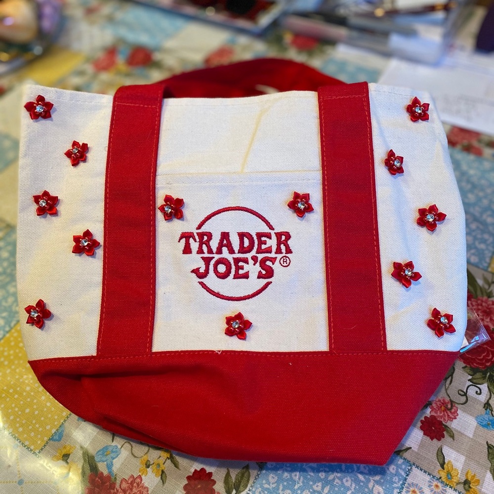 Trader Joe's Floral Tote Bag